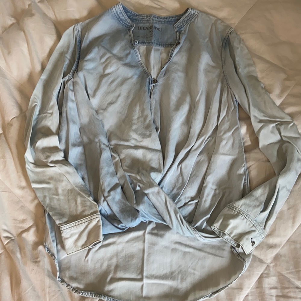 Blank NYC LS Jean top XS